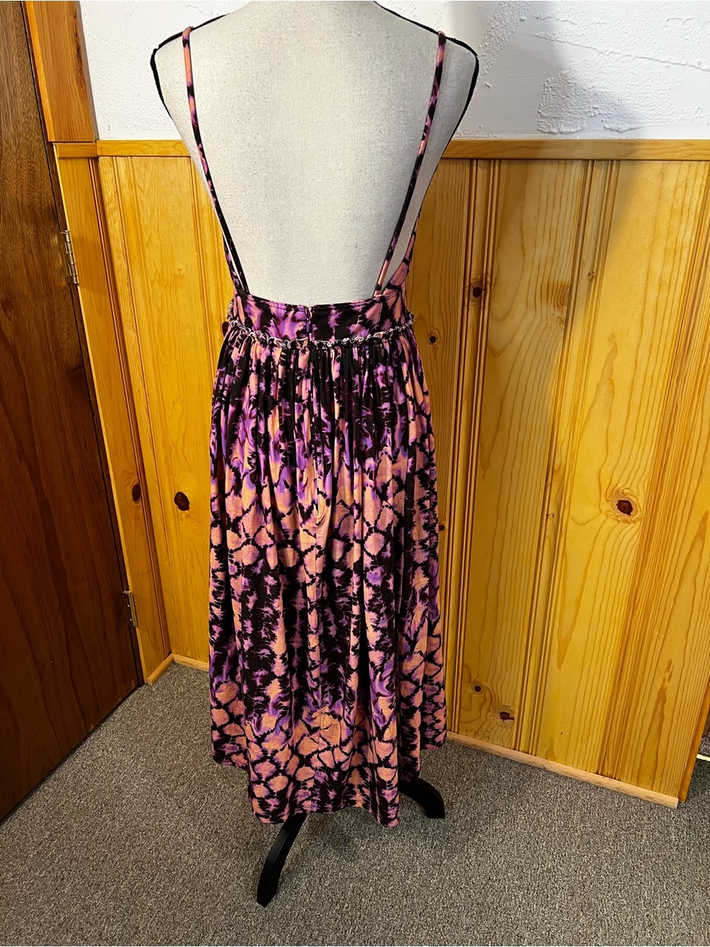 Ulla Johnson Freya Cutout Tie-Dyed Cotton-Jersey Midi Dress Sz-6 - Picture 7 of 12